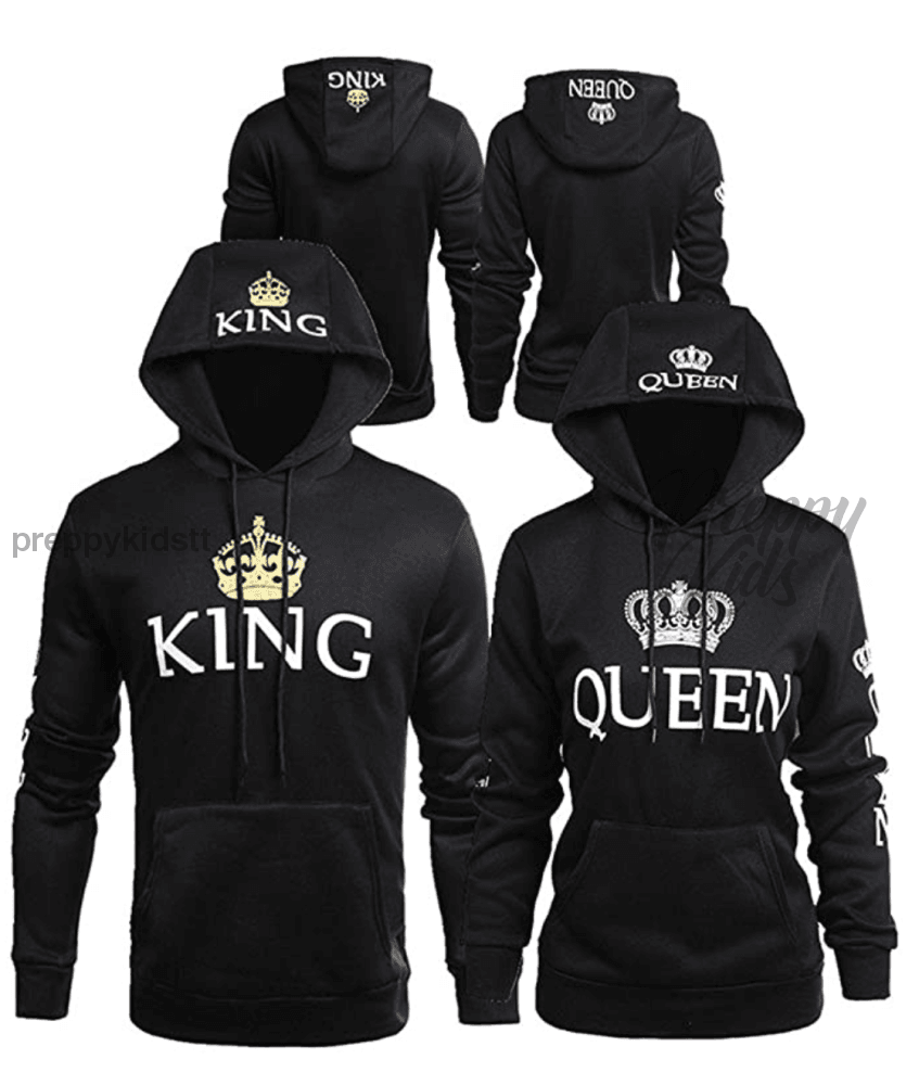 King & Queen Cotton Hoodie 3D Hoodies