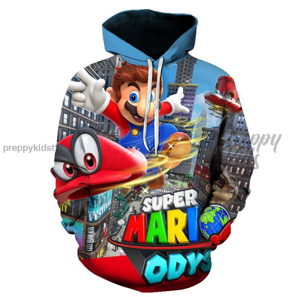 Mario Brothers Odyssey 3D Hoodie Hoodies
