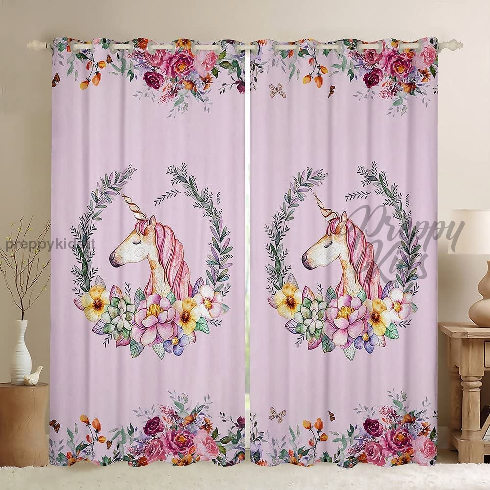 Unicorn Curtain Lily (Blackout - 2 Panels)