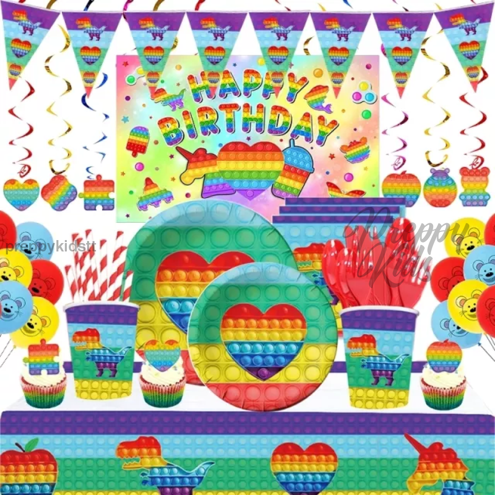 Pop It Party Package Decorations