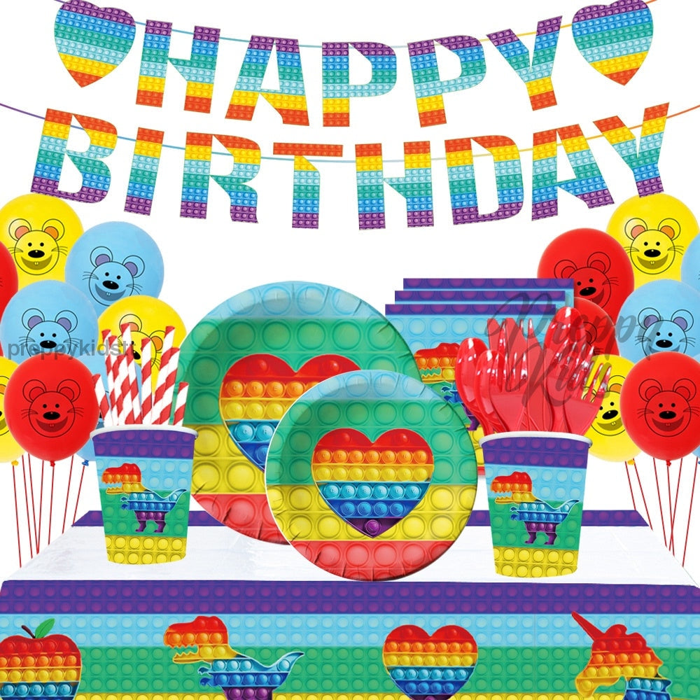 Pop It Ultimate Party Package Decorations