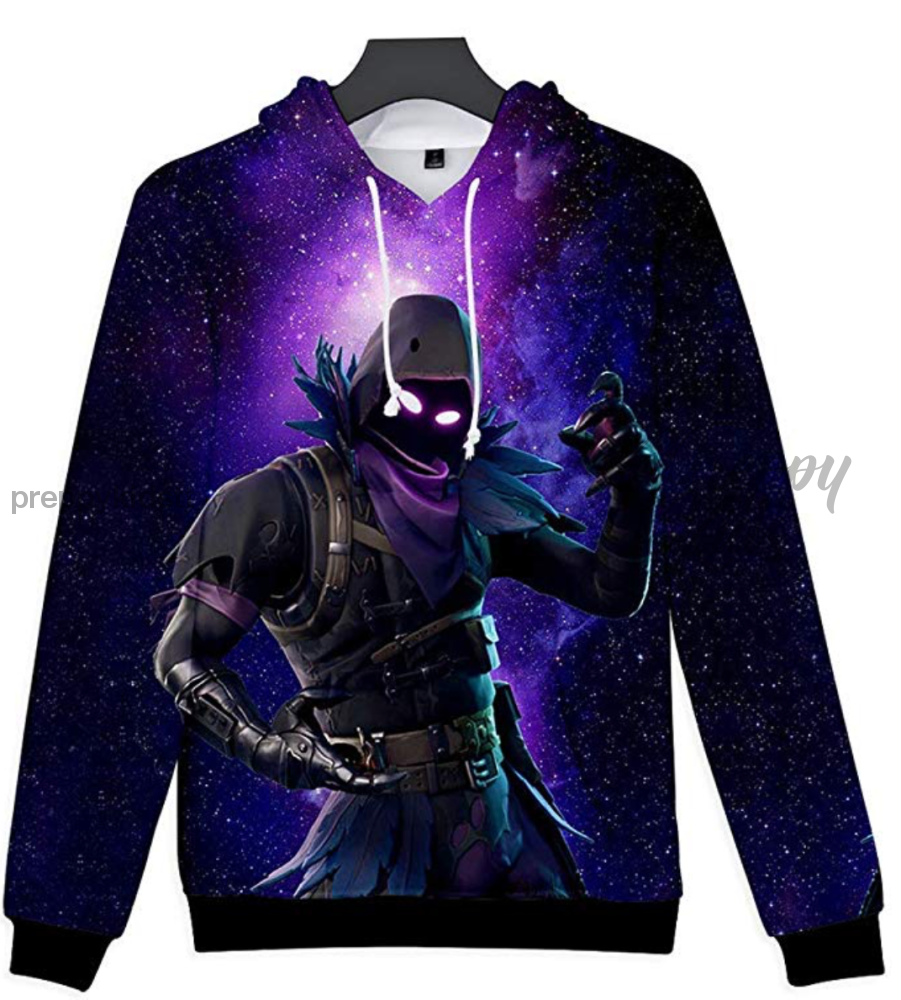 Raven Fortnite 3D Hoodie Hoodies