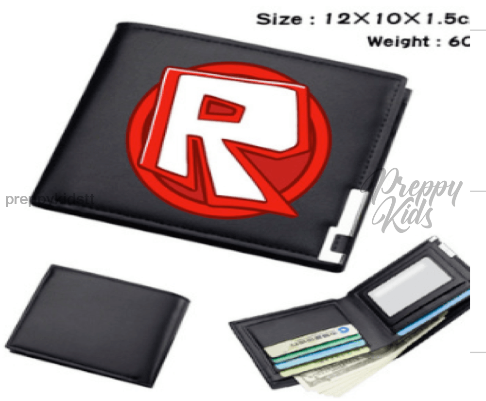 Roblox Wallet Black Simple Fashion Trend Student Wallet Cartoon