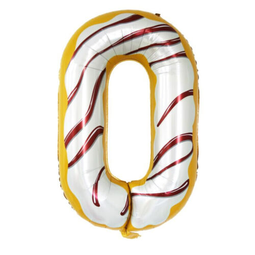 Donut Number Foil 40 " Helium Balloons . 1 to 9