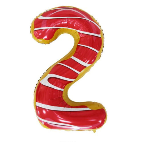 Donut Number Foil 40 " Helium Balloons . 1 to 9