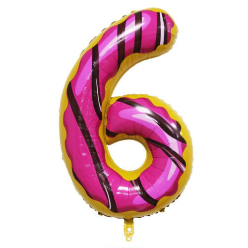 Donut Number Foil 40 " Helium Balloons . 1 to 9