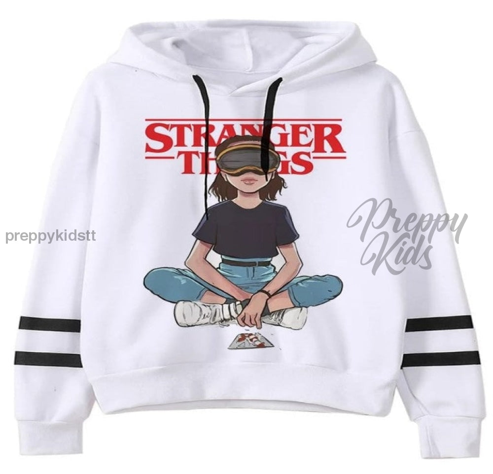 Stranger Things Eleven White Hoodie (Fleece) 3D Hoodies
