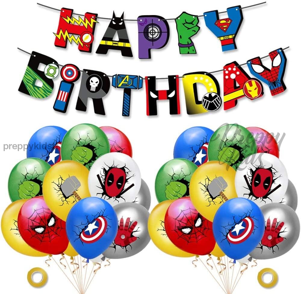 Superhero Avengers Party Decoration Package Decorations