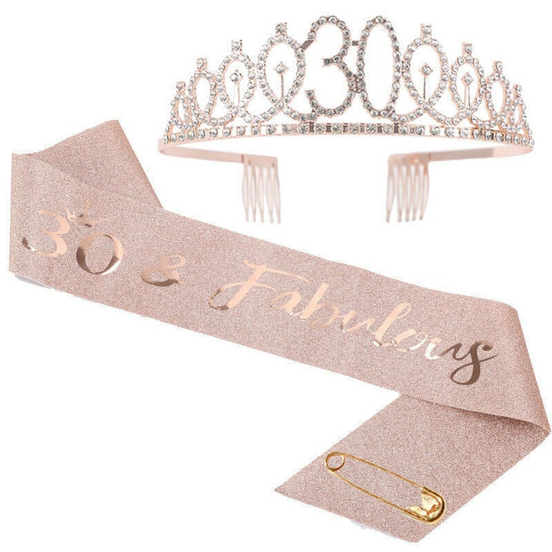 Tiara and Sash - 30th Birthday (Rose Gold) - Preppy Kids (Grand Bazaar)