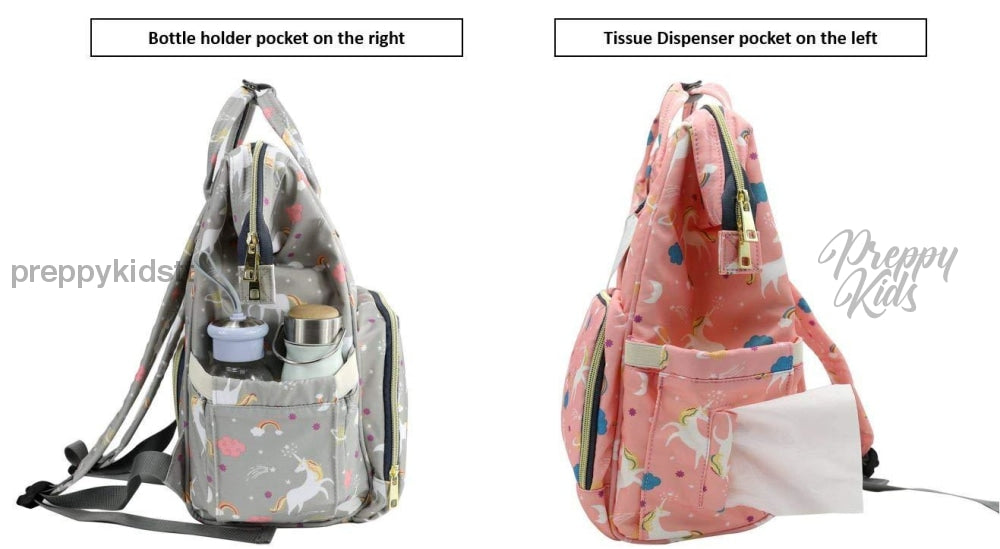 Unicorn Bucket Mummy Baby Bag (Blue) Bags