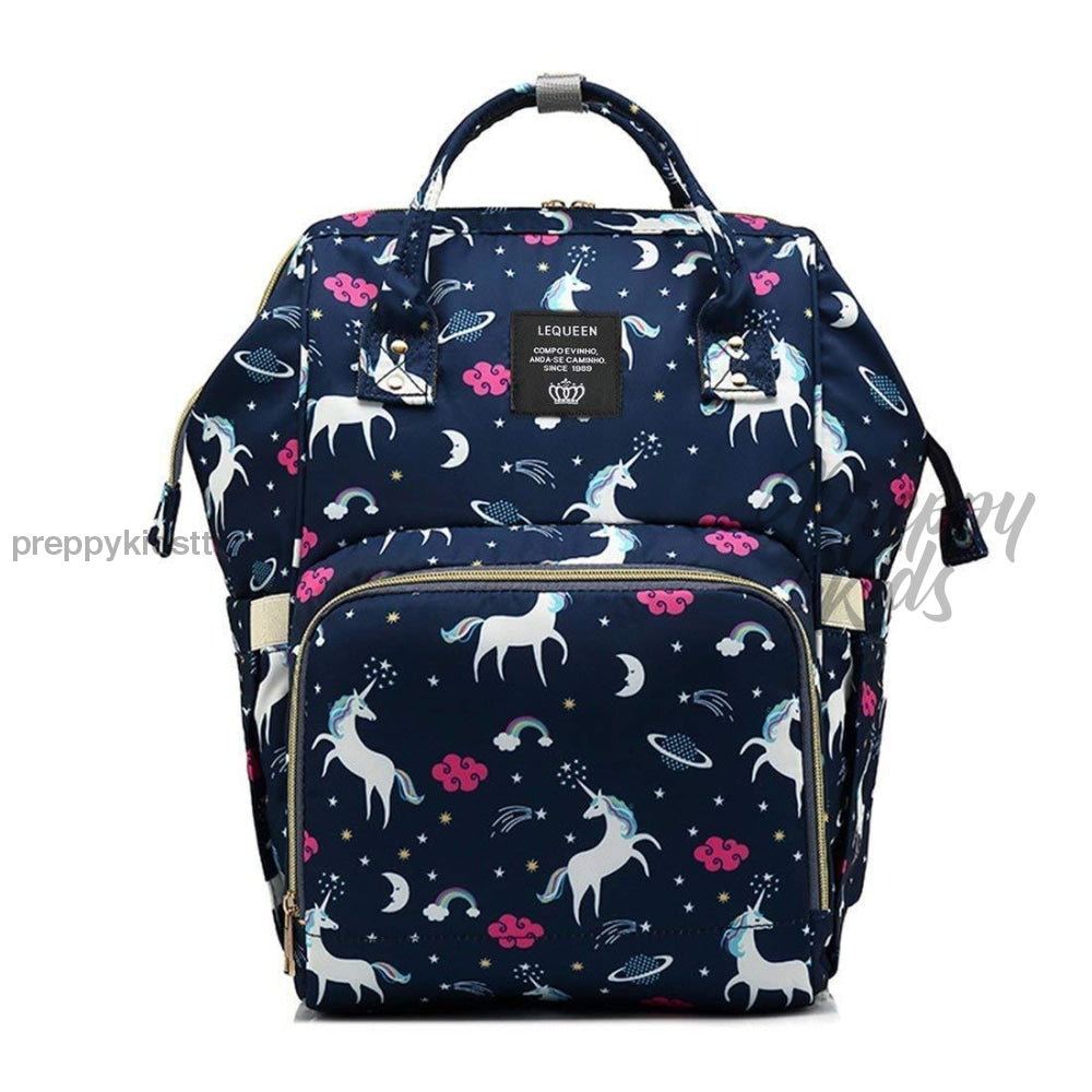 Unicorn Bucket Mummy Baby Bag (Blue) Bags
