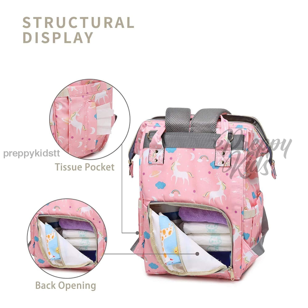 Unicorn Bucket Mummy Baby Bag (Pink Bags