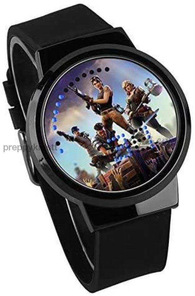 Waterproof Fortnite Touch Screen Wrist Watch With Luminous Feature Season 1 Black Led