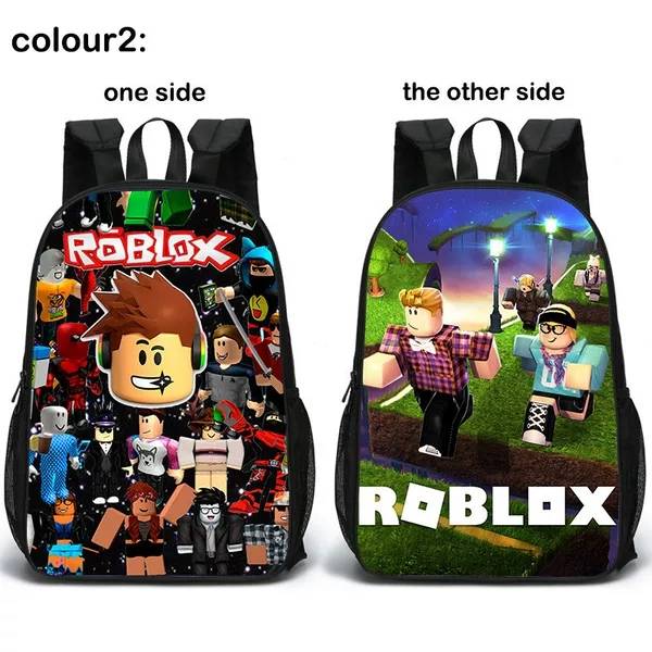 Roblox All Star 2 sided print Crew 2nd Roadway edition backpack set (3PC) 17inch size