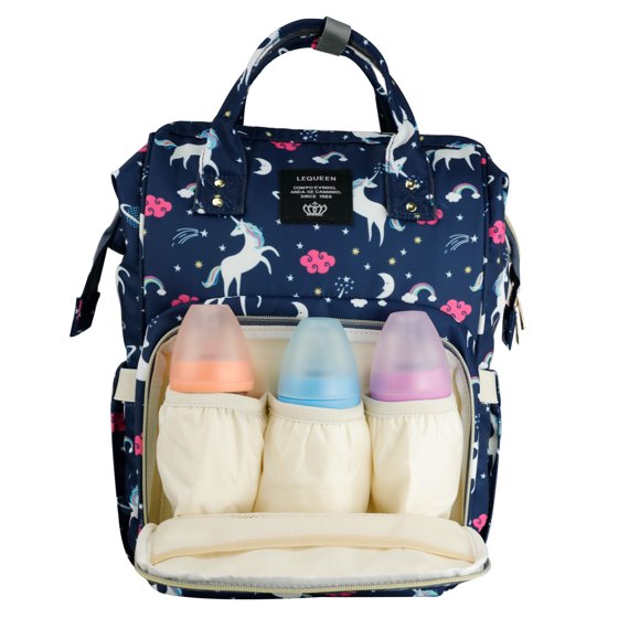 Le Queen Unicorn Bucket Mummy Baby Bucket Bag (Blue) - Preppy Kids (Grand Bazaar)