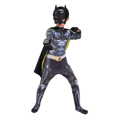 Batman Costume Kid to teens with Black-Yellow Cape