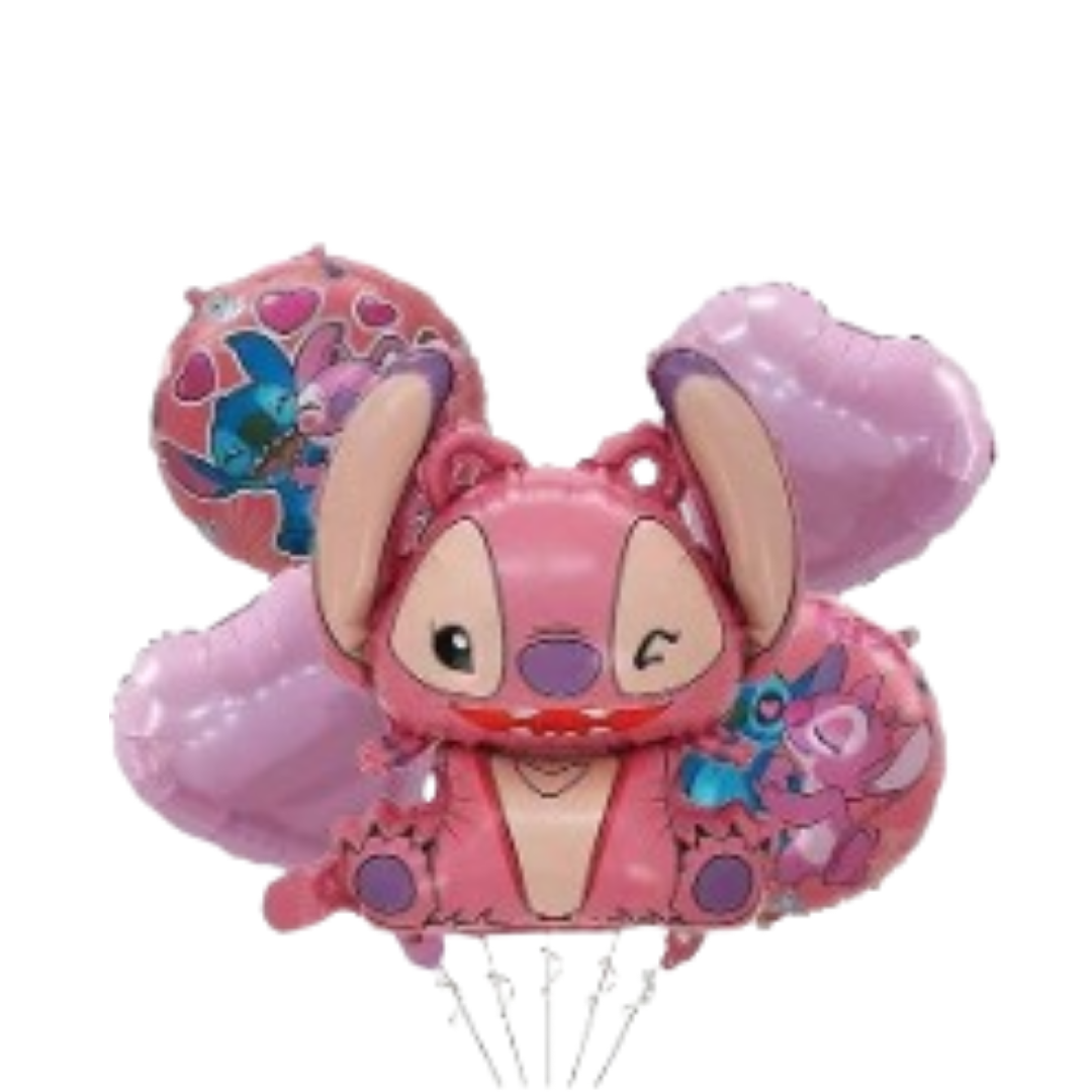 Angel Stitch 5pc foil Balloon set