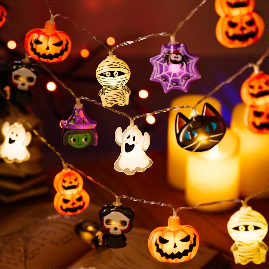 Spooky Ghost,Witch,Mummy Halloween Lights (Usb)