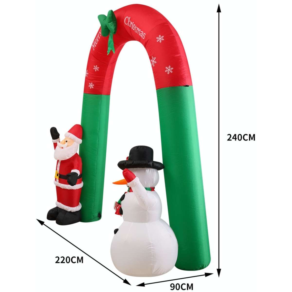 Navidad Inflatable Arch Santa Claus Snowman Archway Xmas Ornaments Christmas Decoration Garden New Year Arrangement Props 2.4m