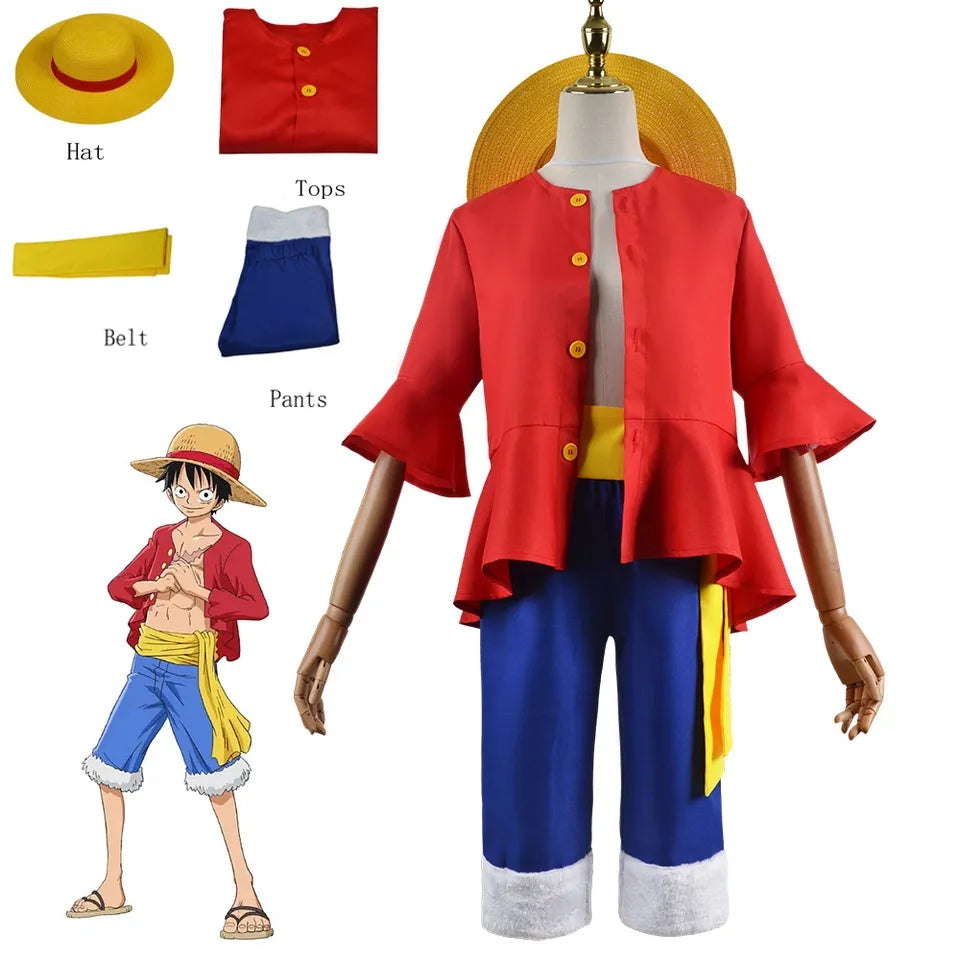 Luffy One Piece Anime Costume – Preppy Kids (grand Bazaar)