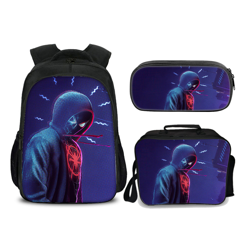 Spiderman Hooded Miles Ultimate (3PC) (2 compartment) No. 1 backpack bookbag