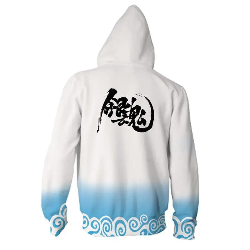 Anime GinTama Gintoki Hoodie Zipper gin tima Preppy Kids Grand Bazaar