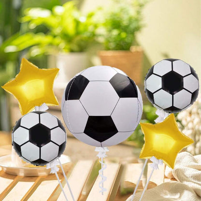 Football 5pc Foil Balloon with gold Stars