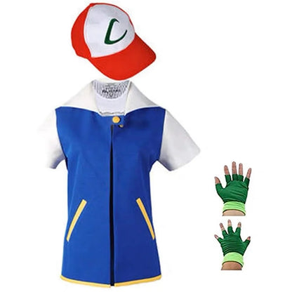 Pokemon Anime Ash Ketchum Cosplay outfit costume