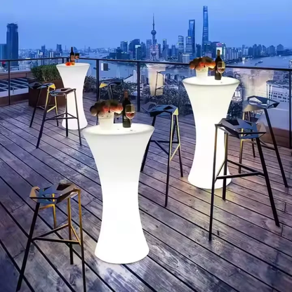 Atmospheric Luminous Round Small Waist Bar Table Outdoor Waterproof