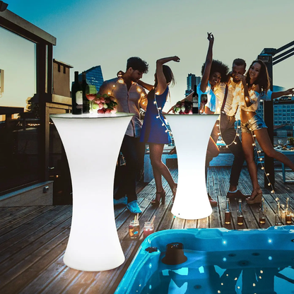 Atmospheric Luminous Round Small Waist Bar Table Outdoor Waterproof