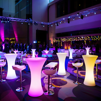 Atmospheric Luminous Round Small Waist Bar Table Outdoor Waterproof