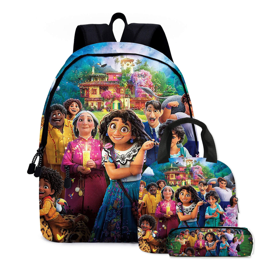 Encanto Mirabel backpack set (3PC) (Front zipper on bookbag)