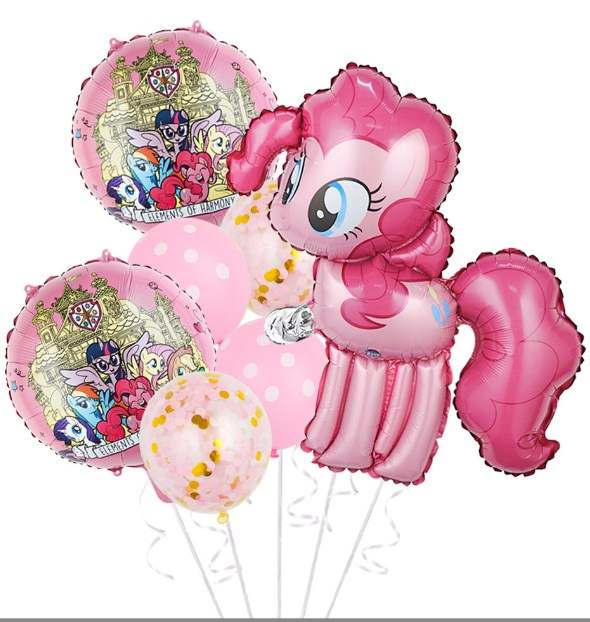 My Little Pony Party 5pc foil balloon pink