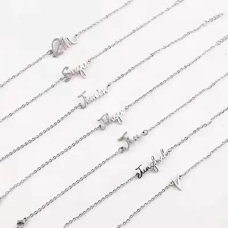 BTS BAND Titanium Steel Bracelet Chain Band Member.