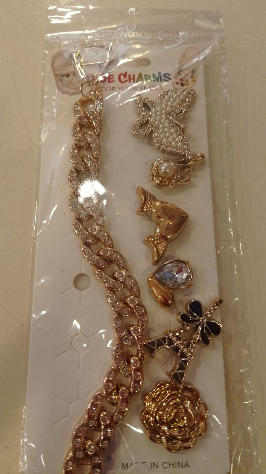Gold Stylish Decorative Croc Charm Set (7PCS)