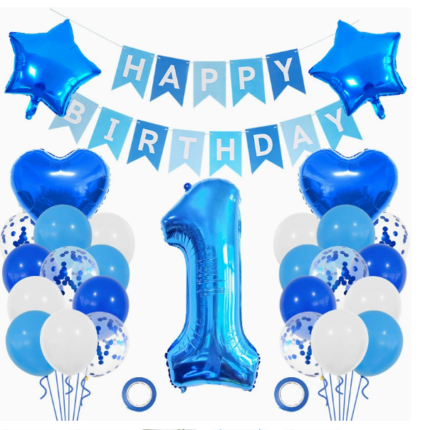 1st Birthday Boy Party Decorations One With Backdrop