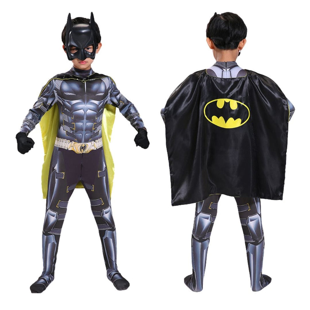 Batman Costume Kid to teens with Black-Yellow Cape