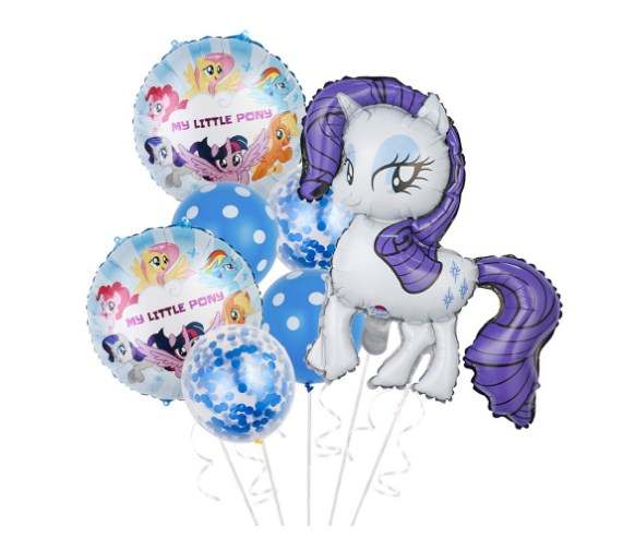 My Little Pony Party 5pc foil balloon purple