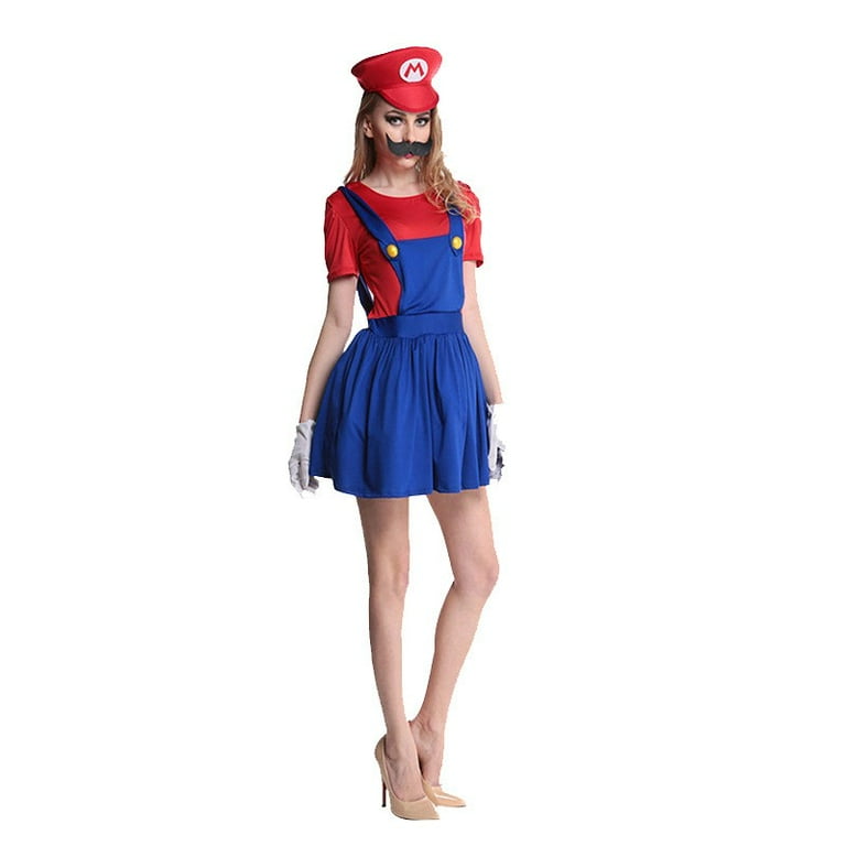 Adult Female Mario Costume Cosplay outfit - Preppy Kids (Grand Bazaar)