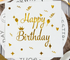 Gold and White Confetti&Balloons Happy Birthday Napkins - Preppy Kids (Grand Bazaar)