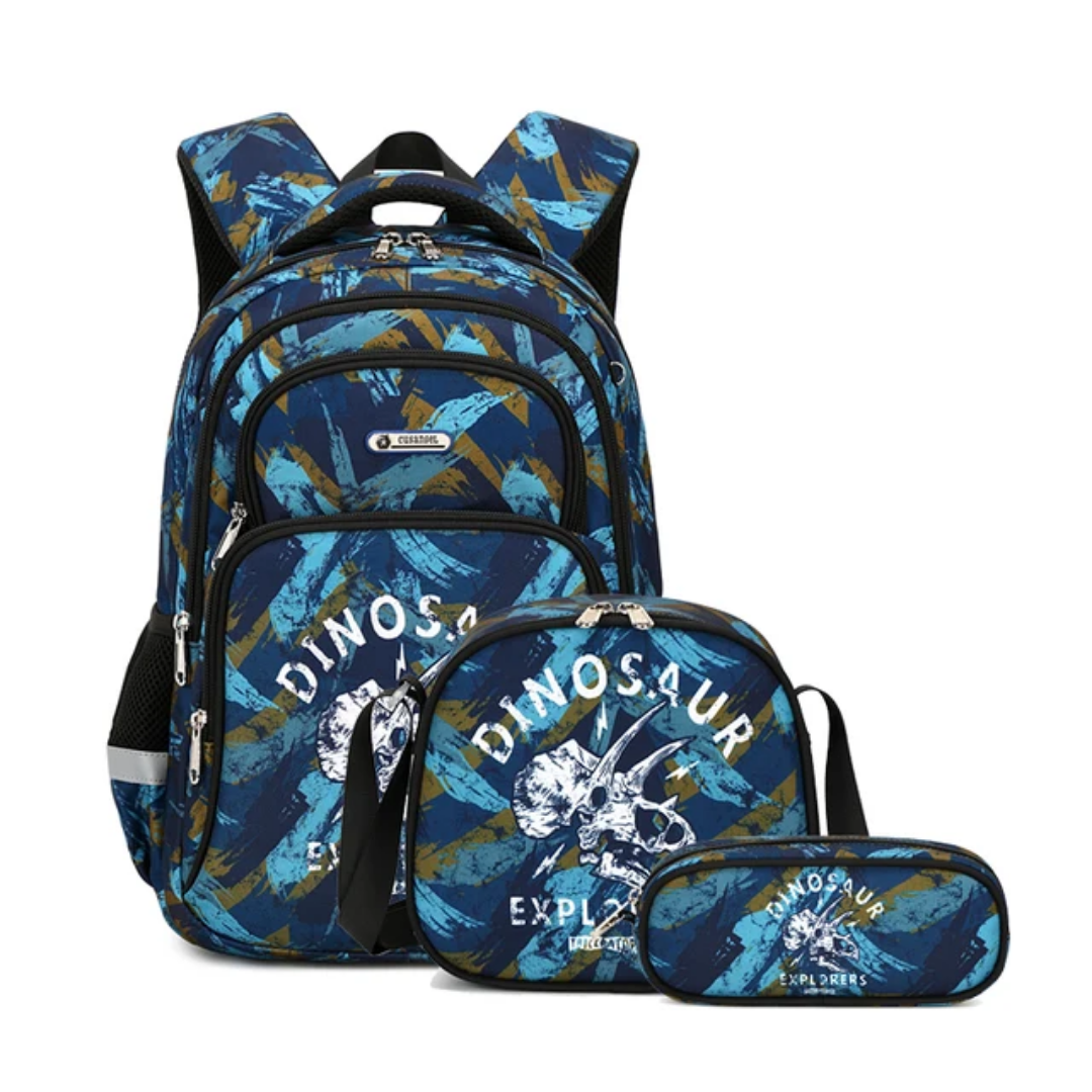Dinosaur Explorer 3PC Backpack Set - Preppy Kids (Grand Bazaar)