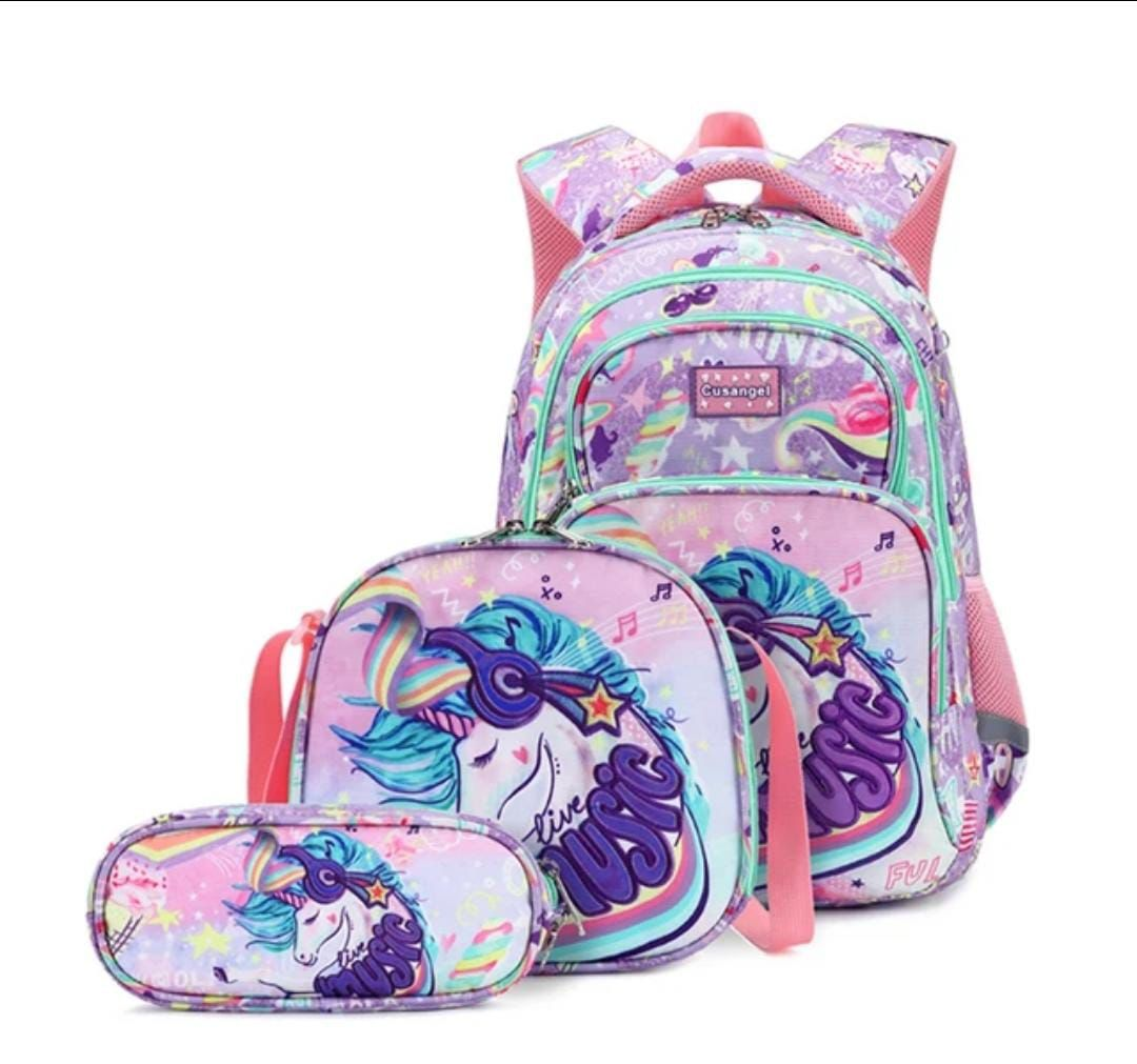 Unicorn Music Statement 3PC Backpack Set - Preppy Kids (Grand Bazaar)