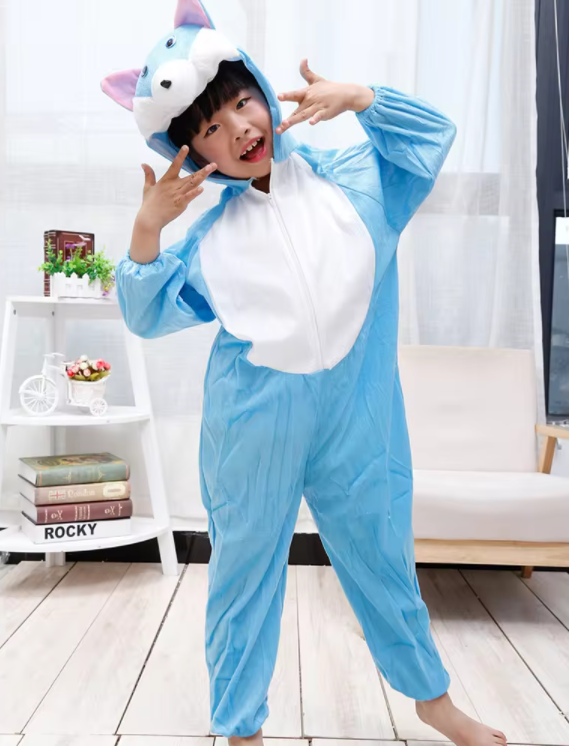 Blue Cat Kids Animal Costume Cosplay Outfit - Preppy Kids (Grand Bazaar)