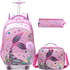 Mermaid Pink Fusion 3PC Trolley Set - Preppy Kids (Grand Bazaar)