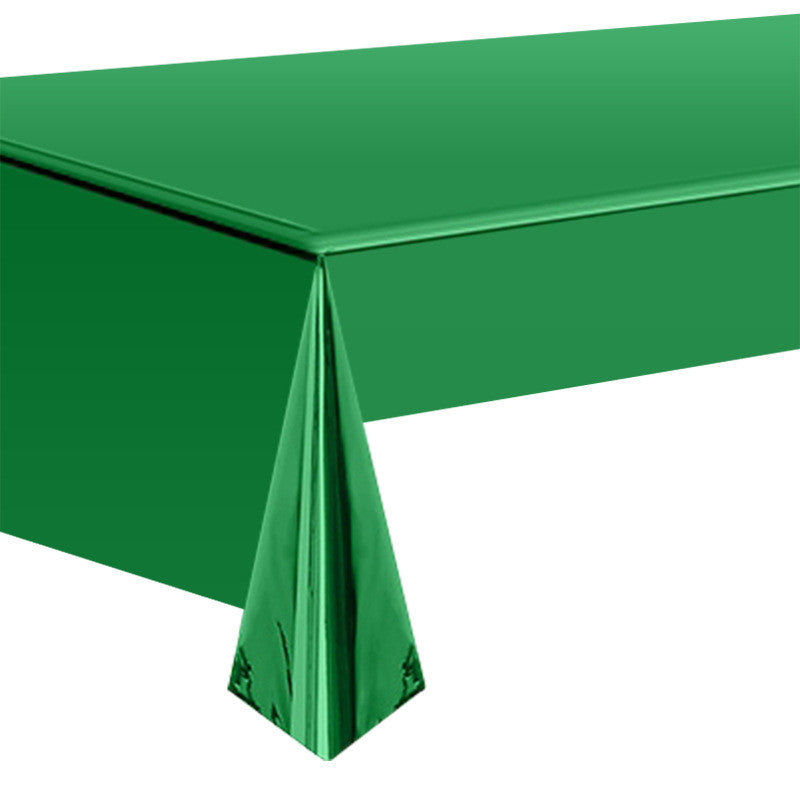 Metallic Tablecloth Disposable Foil Tablecloth Waterproof Shiny Plastic Table Cover Wedding Anniversary Birthday Party Decoration