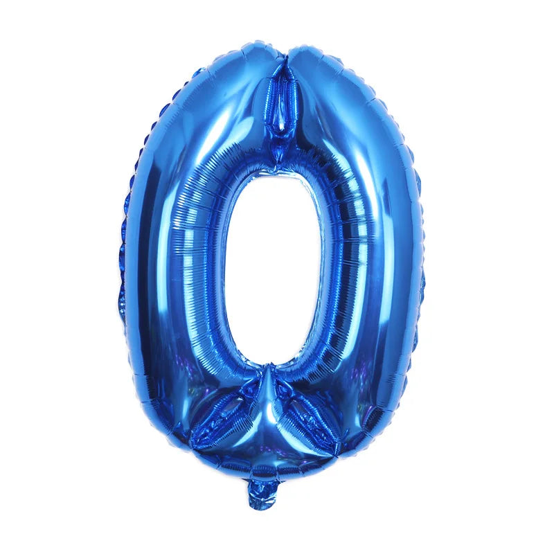 40&quot; Number Blue Foil Helium Balloons (40 inch).  1 to 9