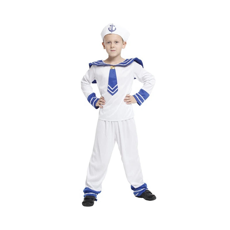 Sailor Long Pants Costume (Kids version) Blue Stripes