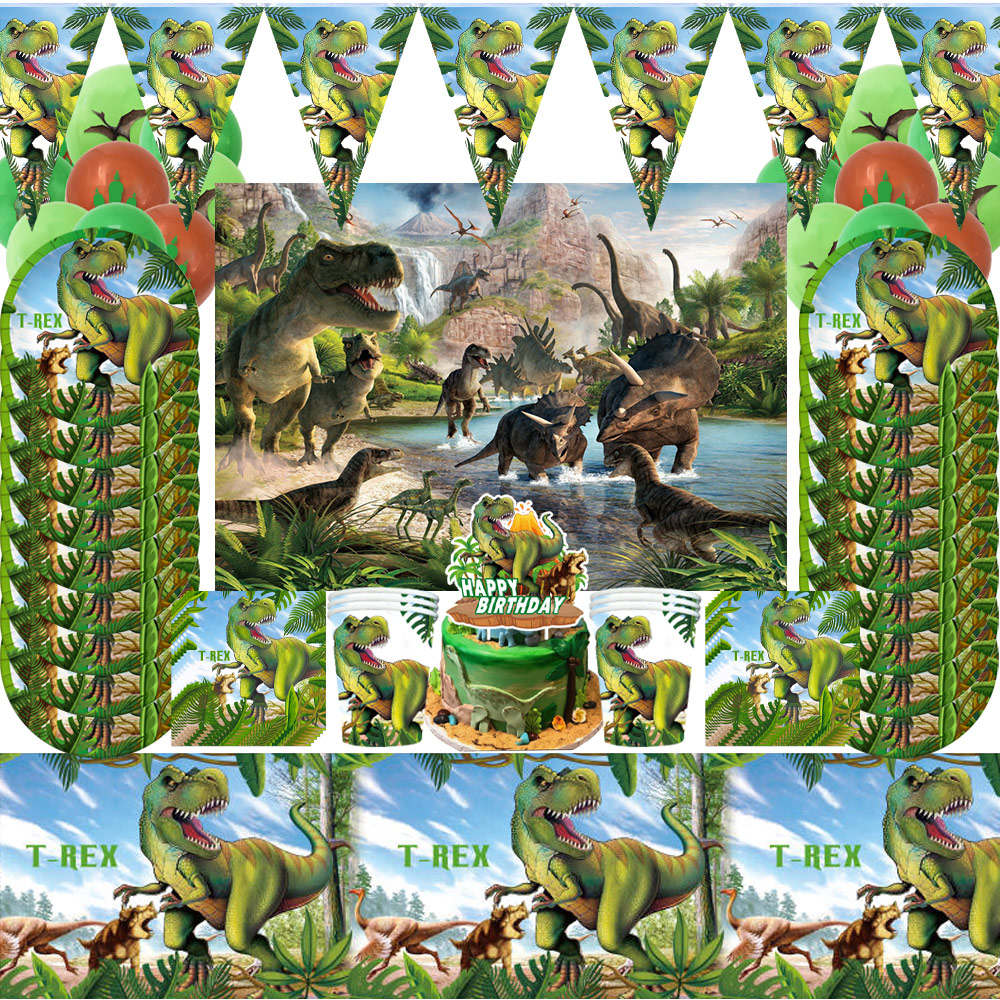T Rex Dinosaur Party Decorations - Preppy Kids (Grand Bazaar)