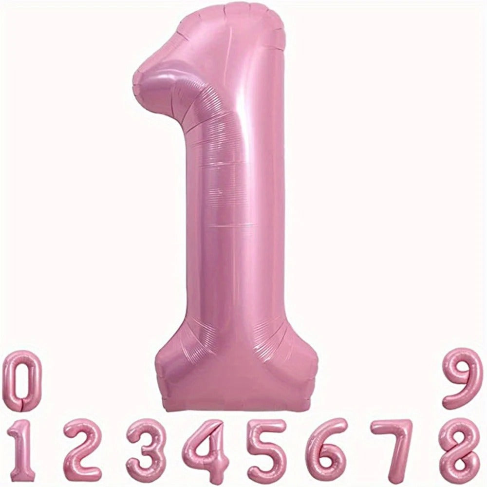 32&quot; Number Pink Foil Helium Balloons (32 inch).  1 to 9