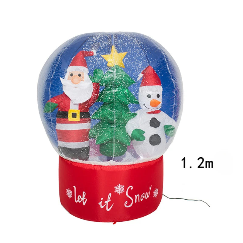 Christmas Glow Snowman Elk Elderly Inflatable Mold Spray Snowball Christmas Decorations